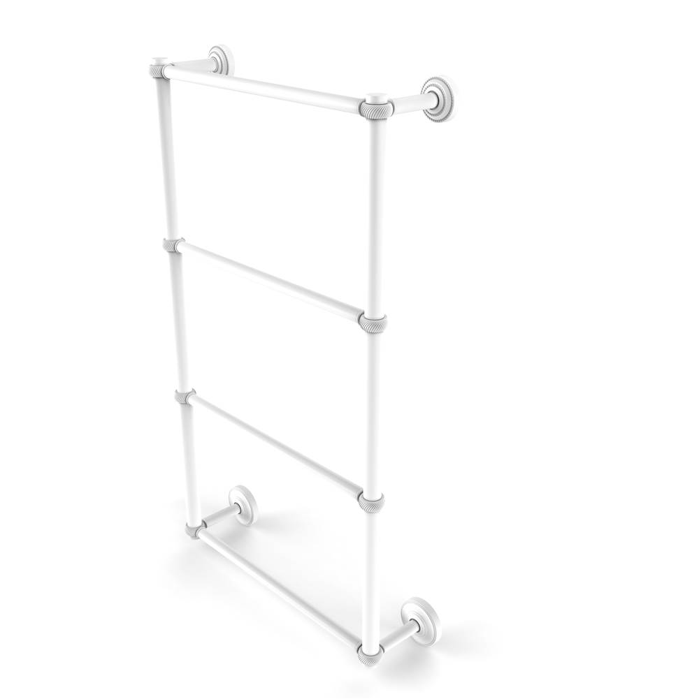 Polished Brass Allied Brass DT-34TB/18-PB Dottingham Collection 18 Inch Two Tiered Glass Shelf with Integrated Towel Bar 