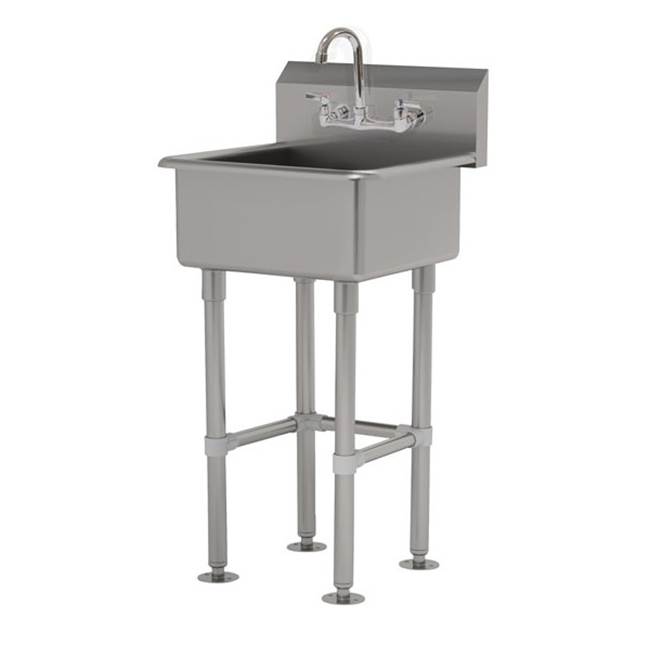 Advance Tabco Service Sink With Stainless Steel Legs And Flanged Feet