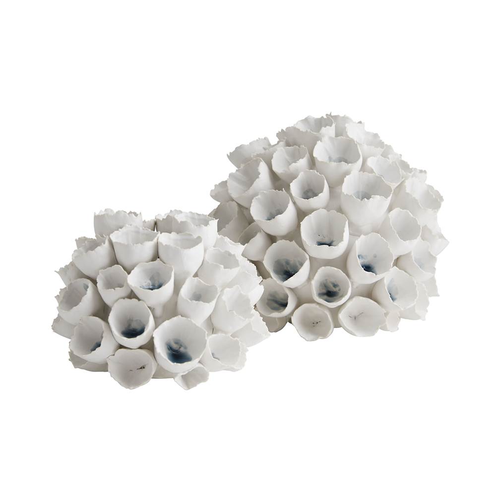 Arteriors Home White and Pale Cornflower Porcelain