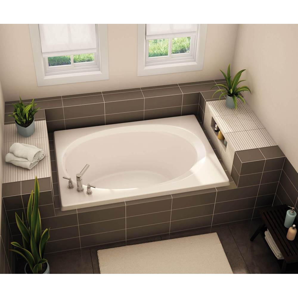 Aker OV-4260 AcrylX Drop-in End Drain Homestead Bath in White