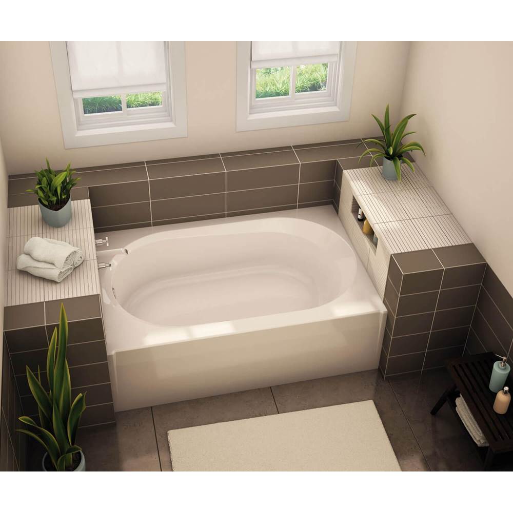 Aker TO-4260 AcrylX Alcove Right-Hand Drain Bath in White
