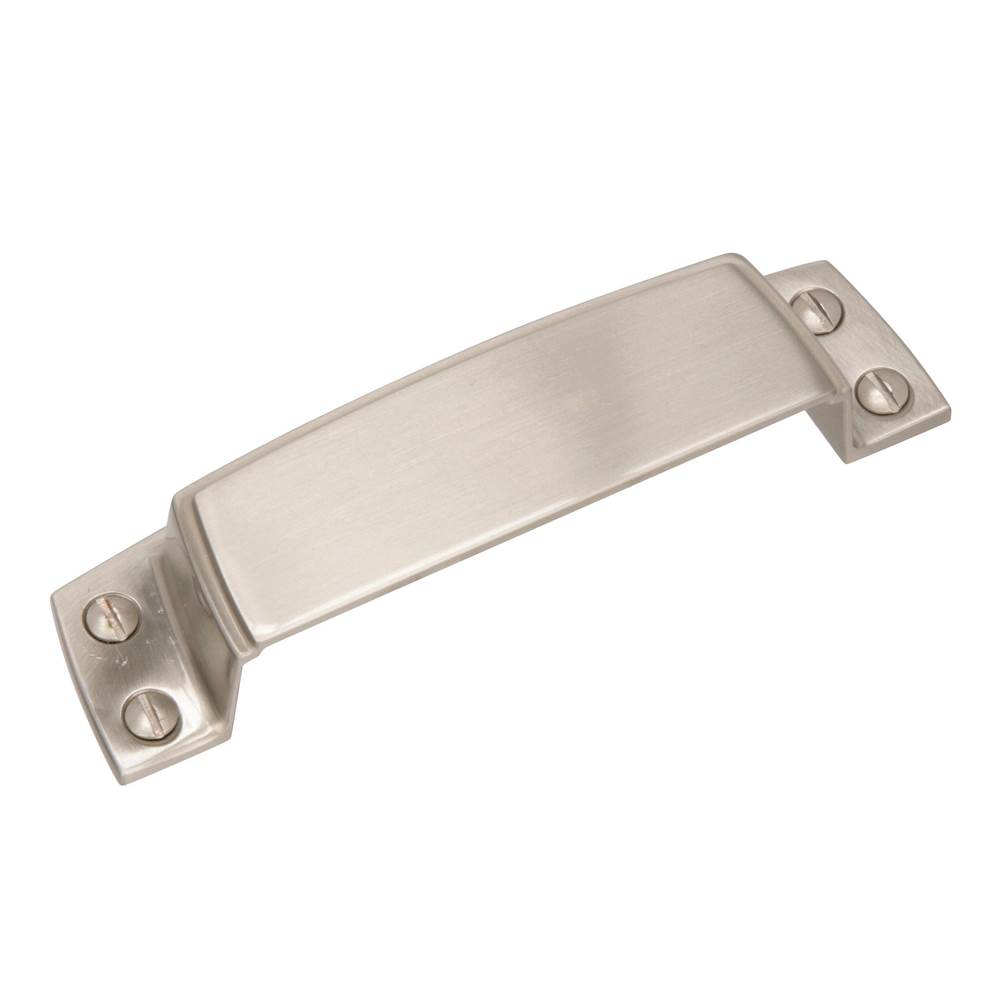 Amerock Highland Ridge 3-1/2 in (89 mm) Center-to-Center Satin Nickel Cabinet Cup Pull