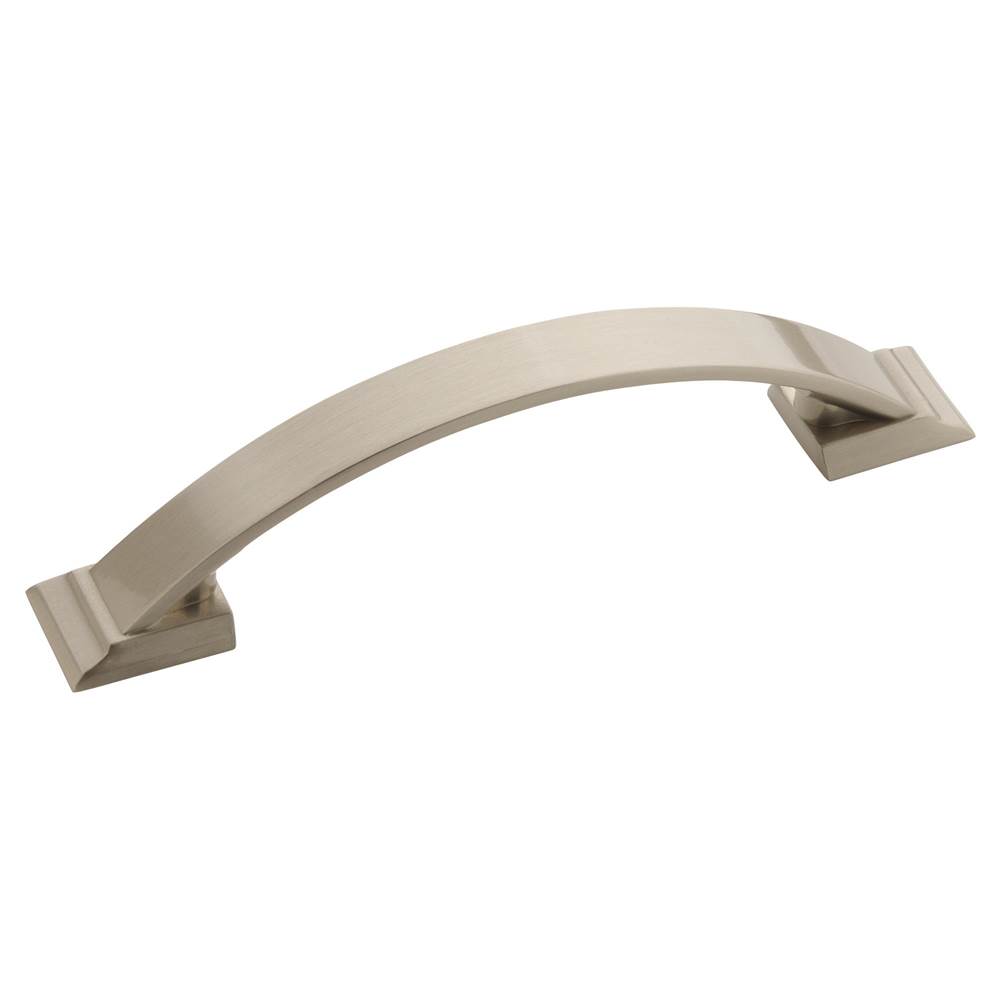 Amerock Candler 3-3/4 in (96 mm) Center-to-Center Satin Nickel Cabinet Pull