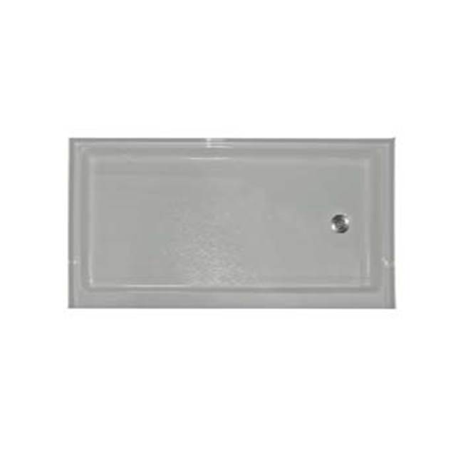 Aquarius Bathware 60'' Thermal Cast Acrylic shower pan with 6'' threshold. (AB 6032 L/R)