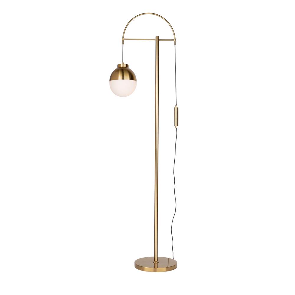 Artcraft Cortina Brass Floor Lamp