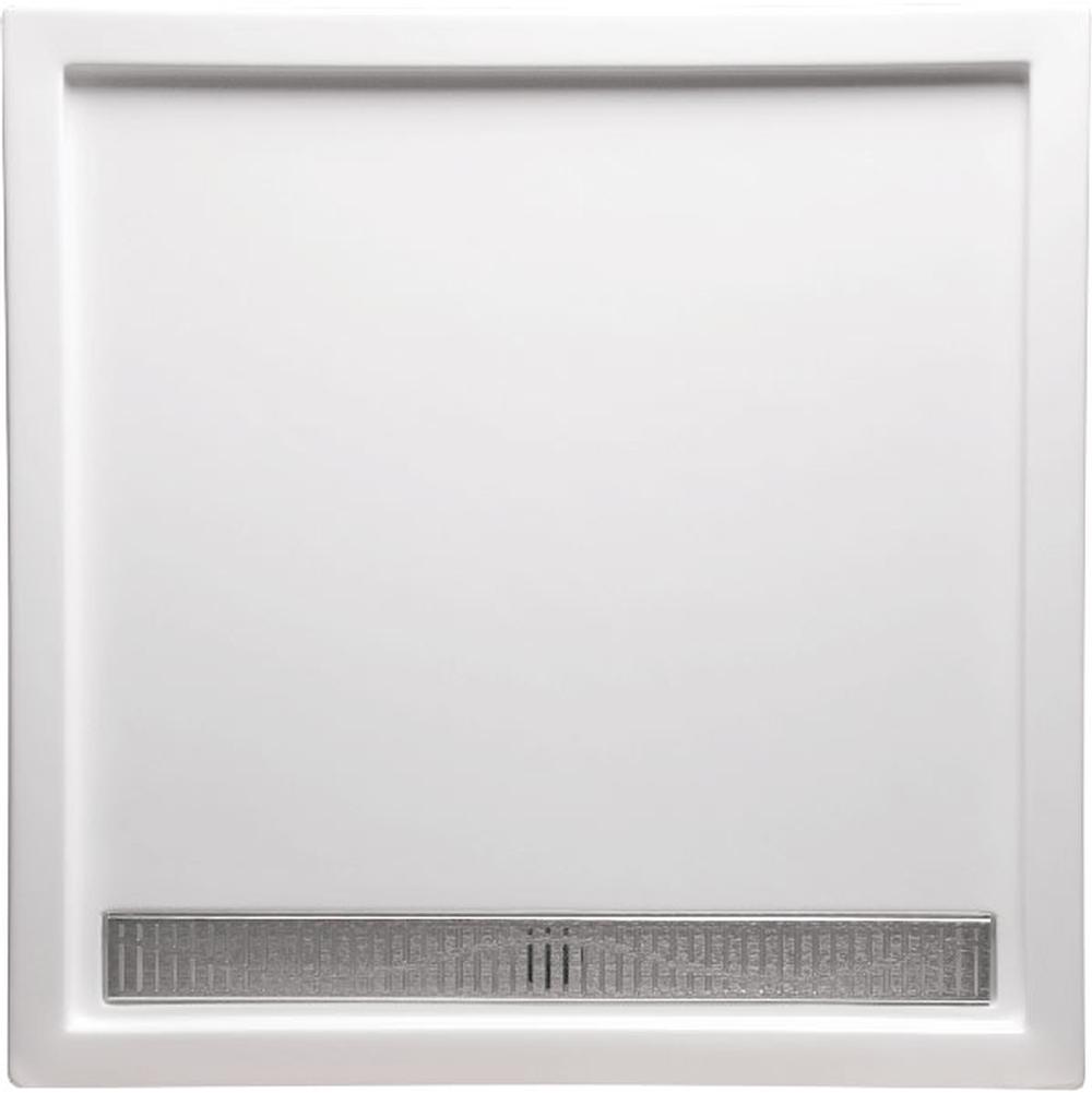 Americh 54'' x 34'' Single Threshold DS Base w/Square Drain - Biscuit