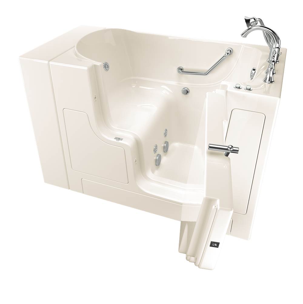 American Standard Gelcoat Value Series 30 x 52 -Inch Walk-in Tub With Whirlpool System - Right-Hand Drain With Faucet