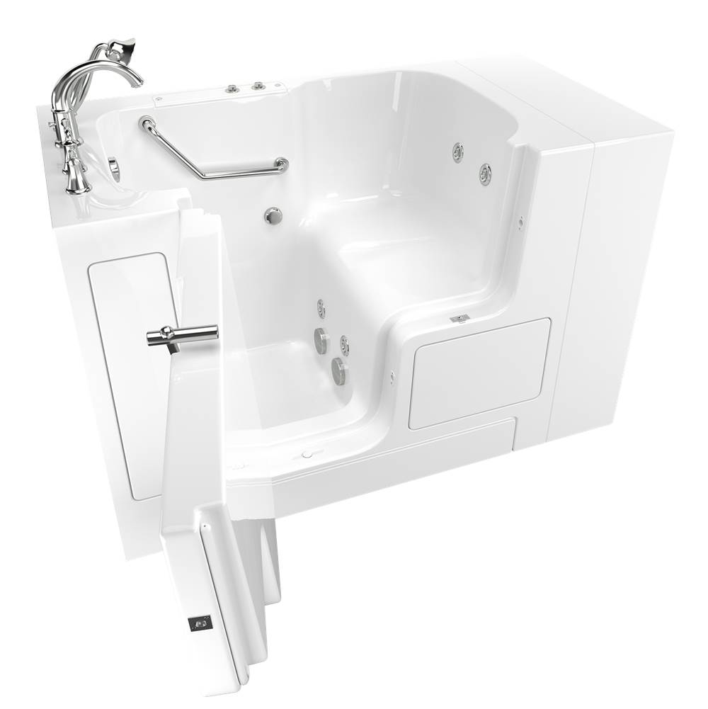 American Standard Gelcoat Value Series 32 x 52 -Inch Walk-in Tub With Whirlpool System - Left-Hand Drain With Faucet