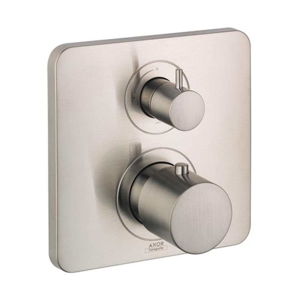 Axor Citterio M Thermostatic Trim with Volume Control in Brushed Nickel