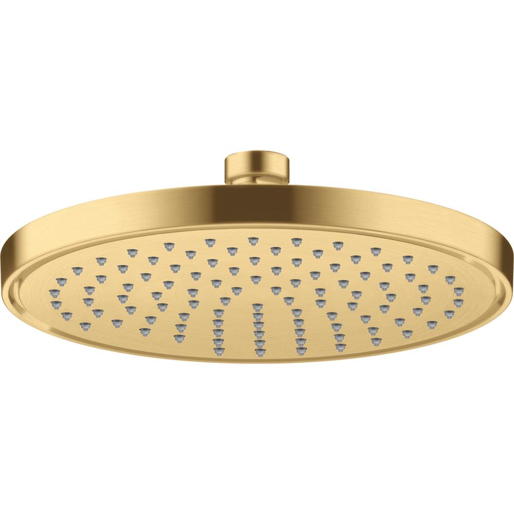Axor Conscious Showers Showerhead 220 1-Jet, 2.5 GPM in Brushed Gold Optic