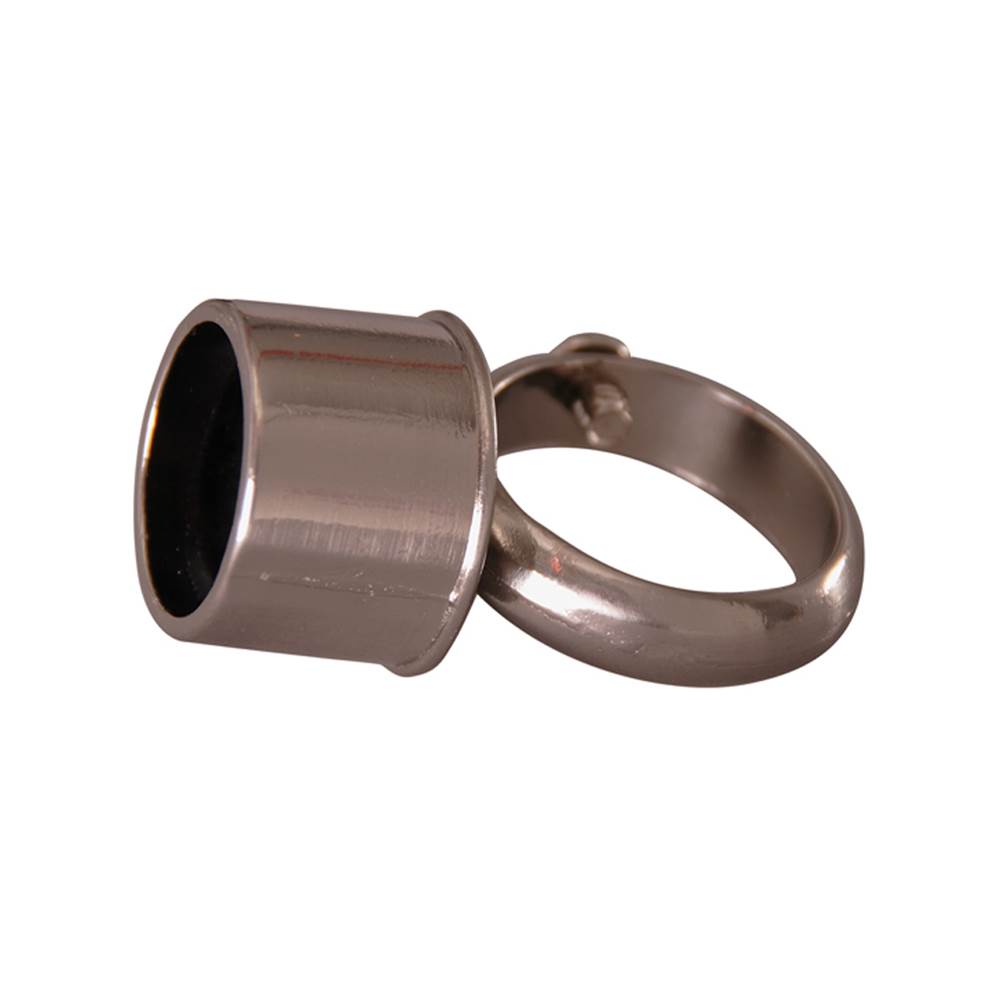 Barclay D-Rod Connection Loop Fitting, Polished Nickel