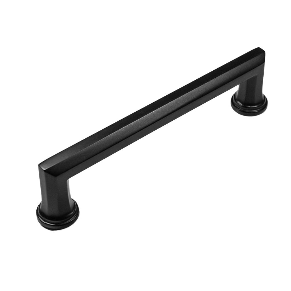 Belwith Keeler Facette Collection Pull 5-1/16 Inch (128mm) Center to Center Matte Black Finish