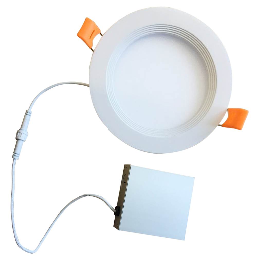 Bulbrite 18W Led 8'' Recessed Downlight W/ Metal Jbox and Baffle White Round Dimmable 90Cri 2700K 120V