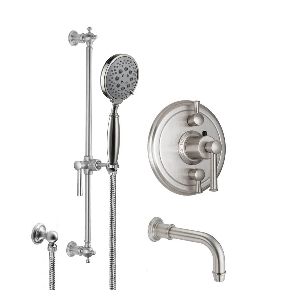 California Faucets Miramar StyleTherm® 1/2'' Thermostatic Shower System with Handshower Slide Bar and Tub Spout