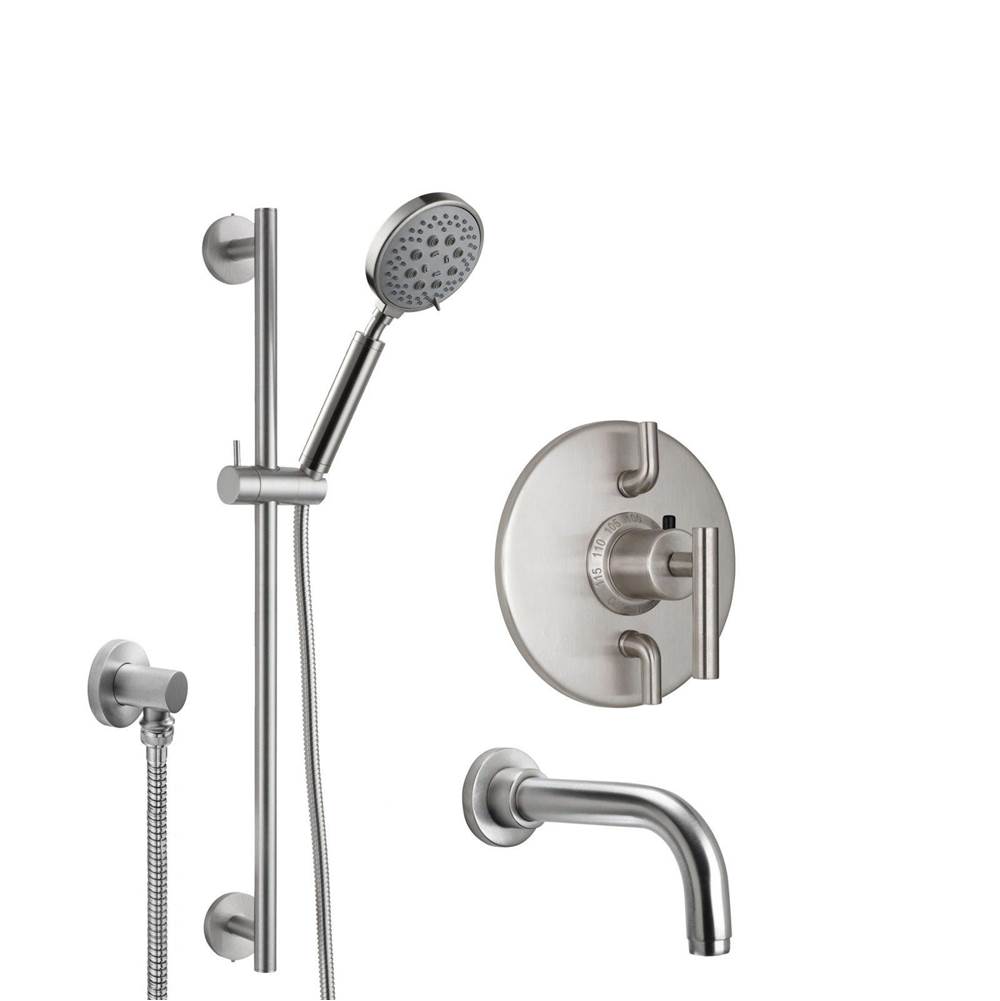 California Faucets Tiburon StyleTherm® 1/2'' Thermostatic Shower System with Handshower Slide Bar and Tub Spout