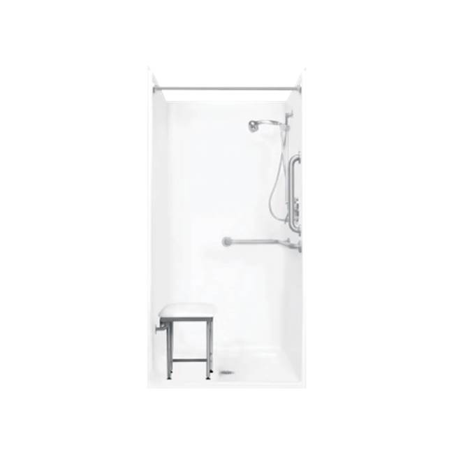 Clarion Bathware 38'' Ada-Compliant Barrier-Free Transfer Shower W/ 2'' Threshold - Center Drain