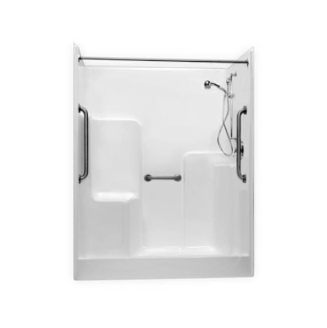 Clarion Bathware 60'' Shower W/ 8 1/2'' Threshold - Center Drain