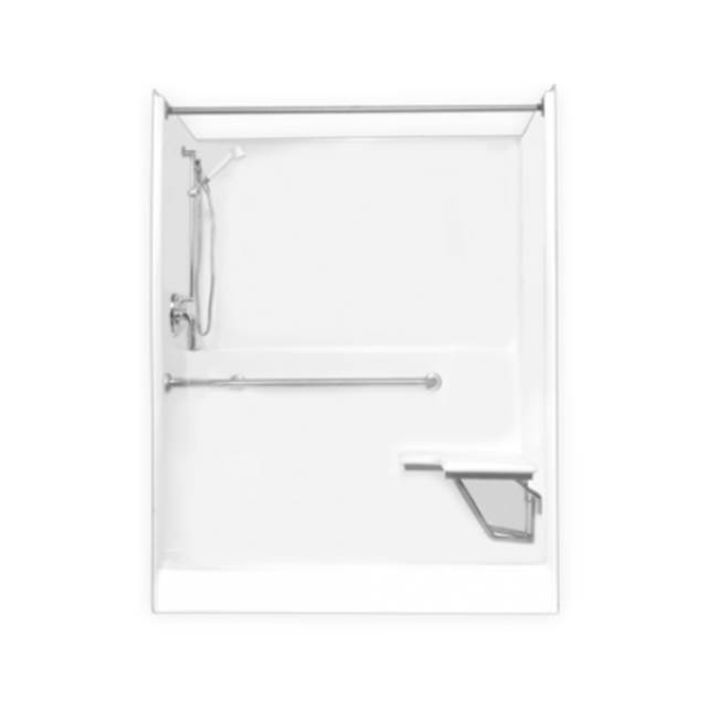 Clarion Bathware 60'' Shower W/ 7'' Threshold - Center Drain