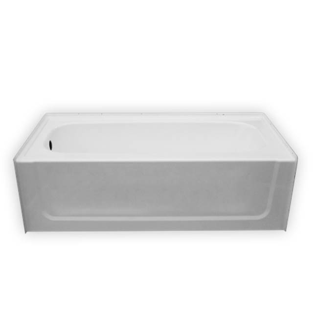 Clarion Bathware 60'' Garden Tub W/ 19'' Apron - Bowed Front And Rear Center Drain