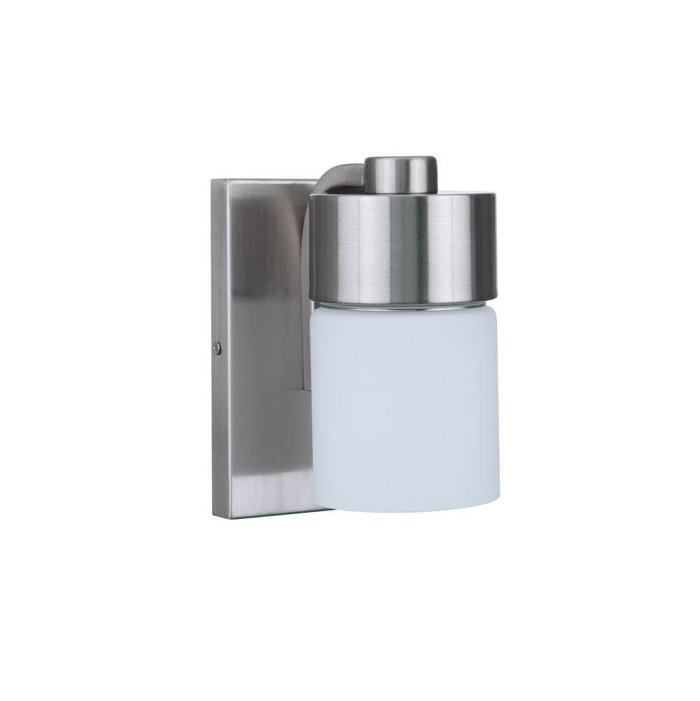 Craftmade District 1 Light Wall Sconce in Brushed Polished Nickel