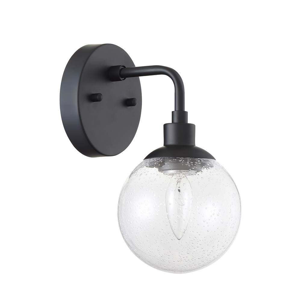 Craftmade Que 1 Light Wall Sconce in Flat Black