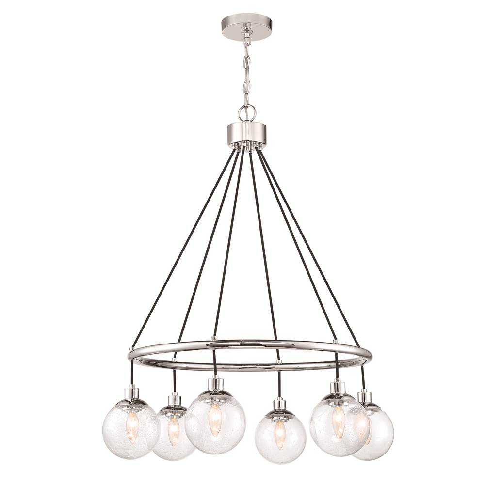 Craftmade Que 6 Light Chandelier in Chrome