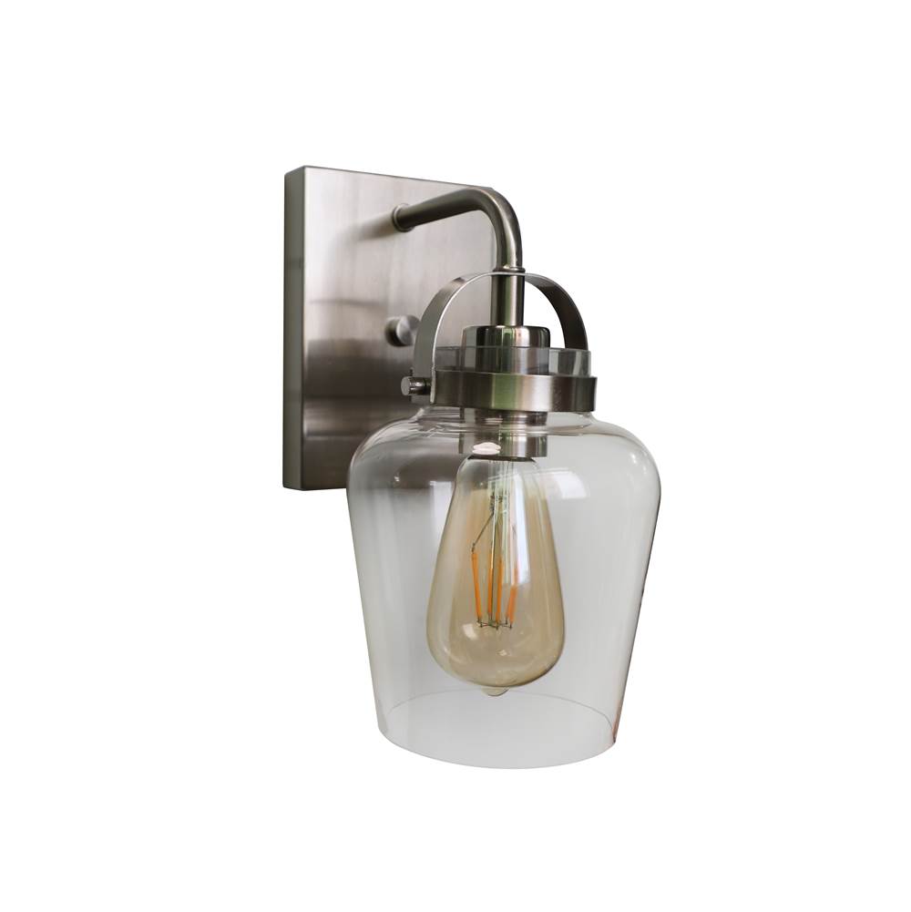 Craftmade Trystan 1 Light Wall Sconce in Brushed Polished Nickel