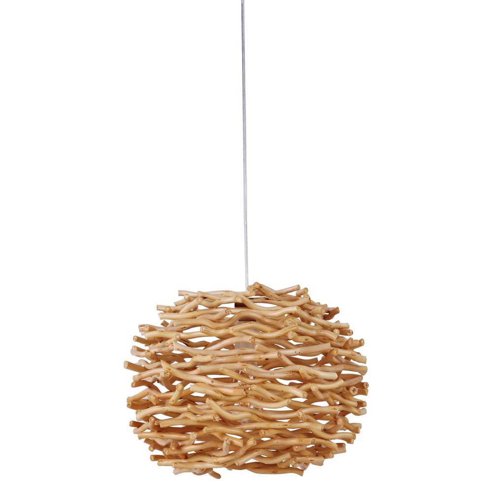 Craftmade 1 Light Wood Shade Swag Pendant in Natural