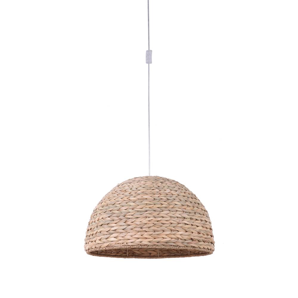 Craftmade 1 Light Grass Shade Swag Pendant in Natural