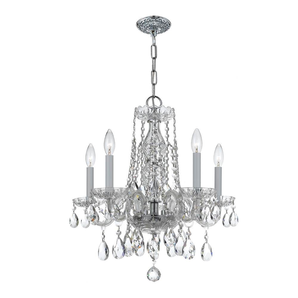 Crystorama Traditional Crystal 5 Light Spectra Crystal Polished Chrome Mini Chandelier