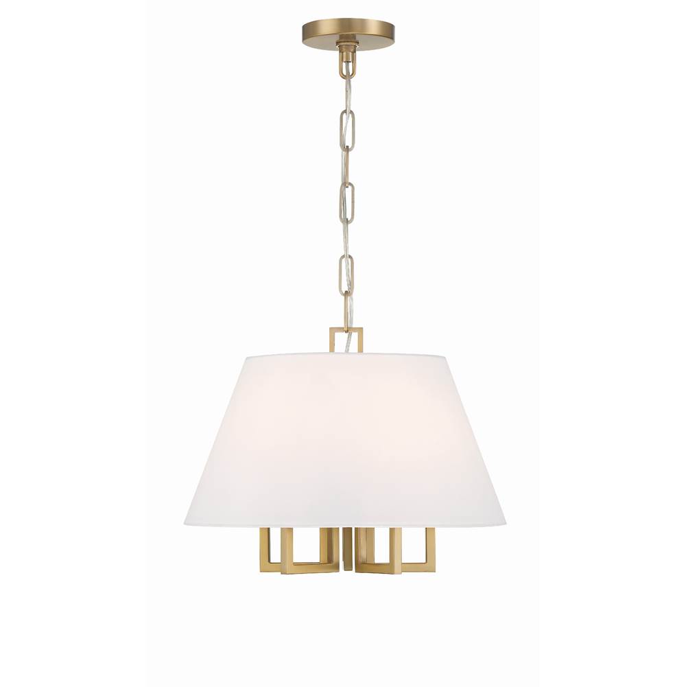 Crystorama Libby Langdon for Crystorama Westwood 5 Light Vibrant Gold Mini Chandelier