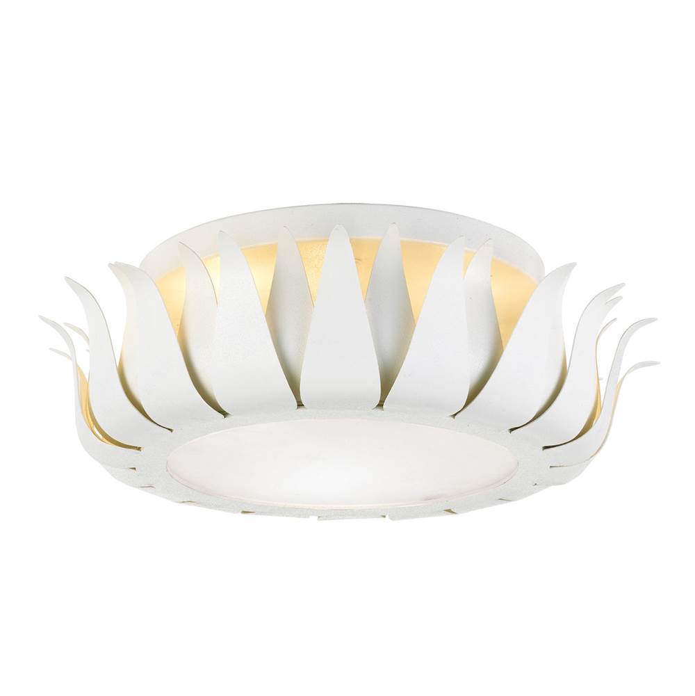 Crystorama Broche 3 Light Matte White Ceiling Mount