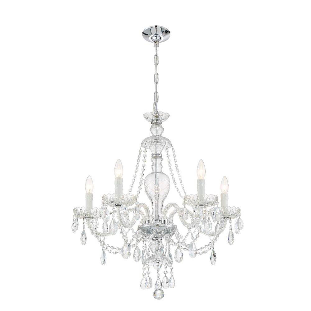 Crystorama Candace 5 Light Spectra Crystal Polished Chrome Chandelier