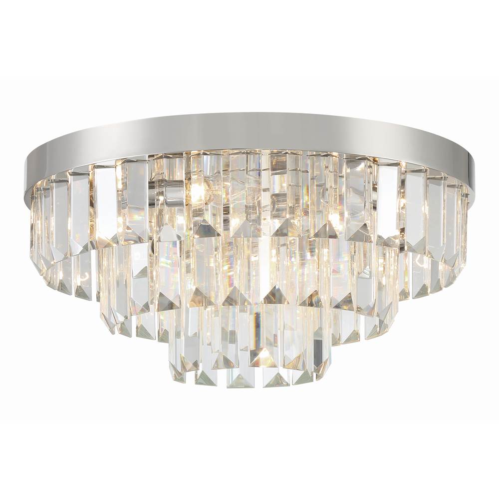 Crystorama Hayes 8 Light Polished Nickel Ceiling Mount