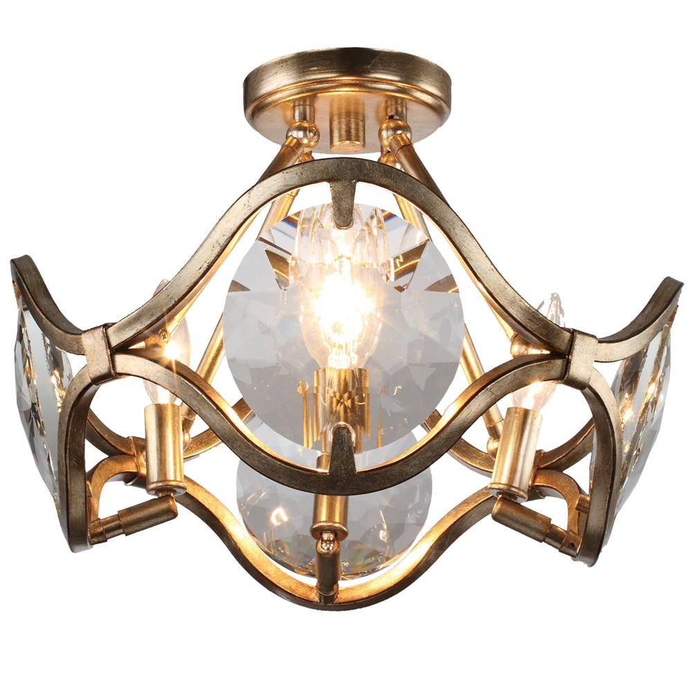 Crystorama Quincy 4 Light Distressed Twilight Ceiling Mount