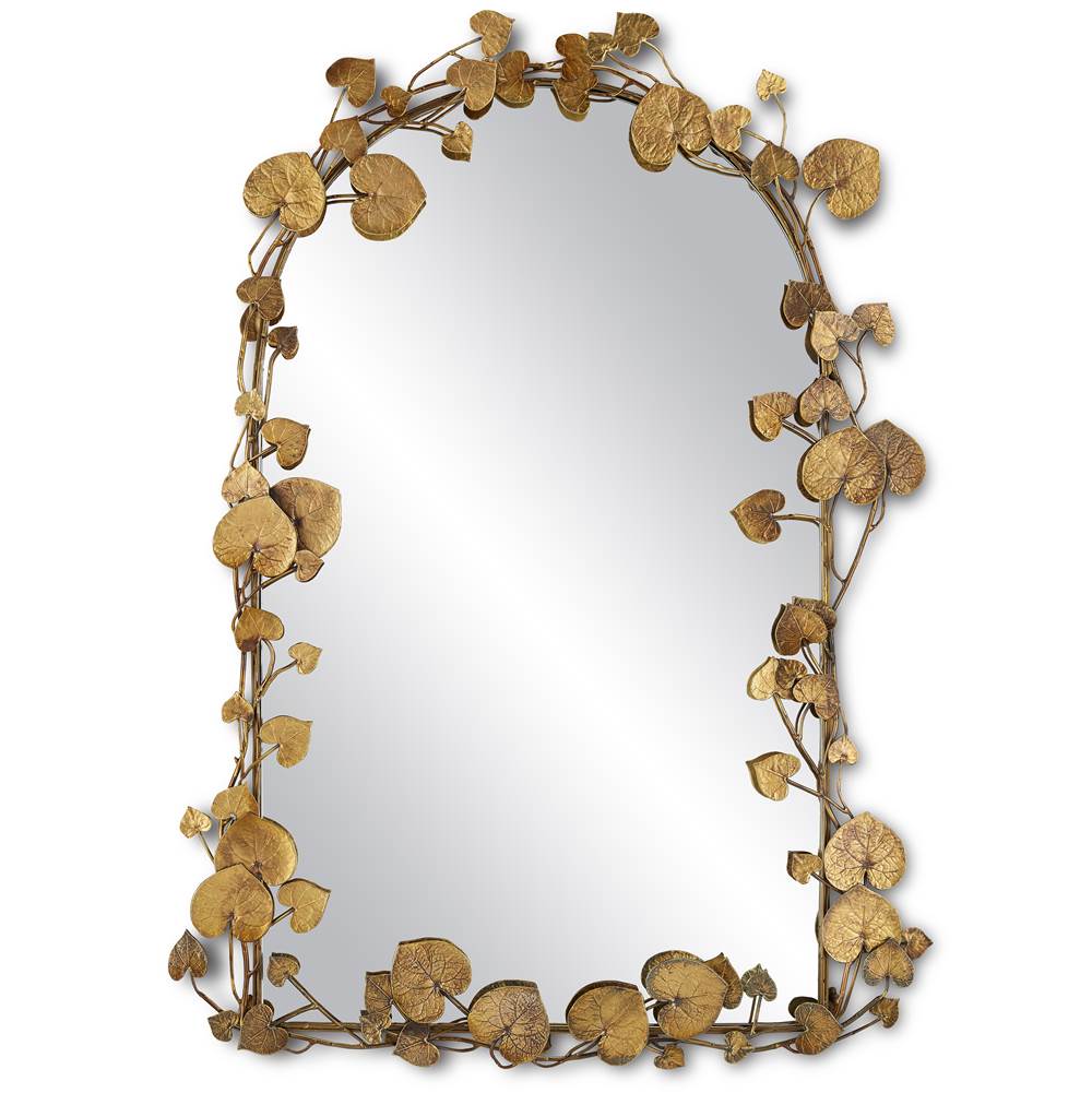 Currey And Company Vinna Brass Rectangular Mirror