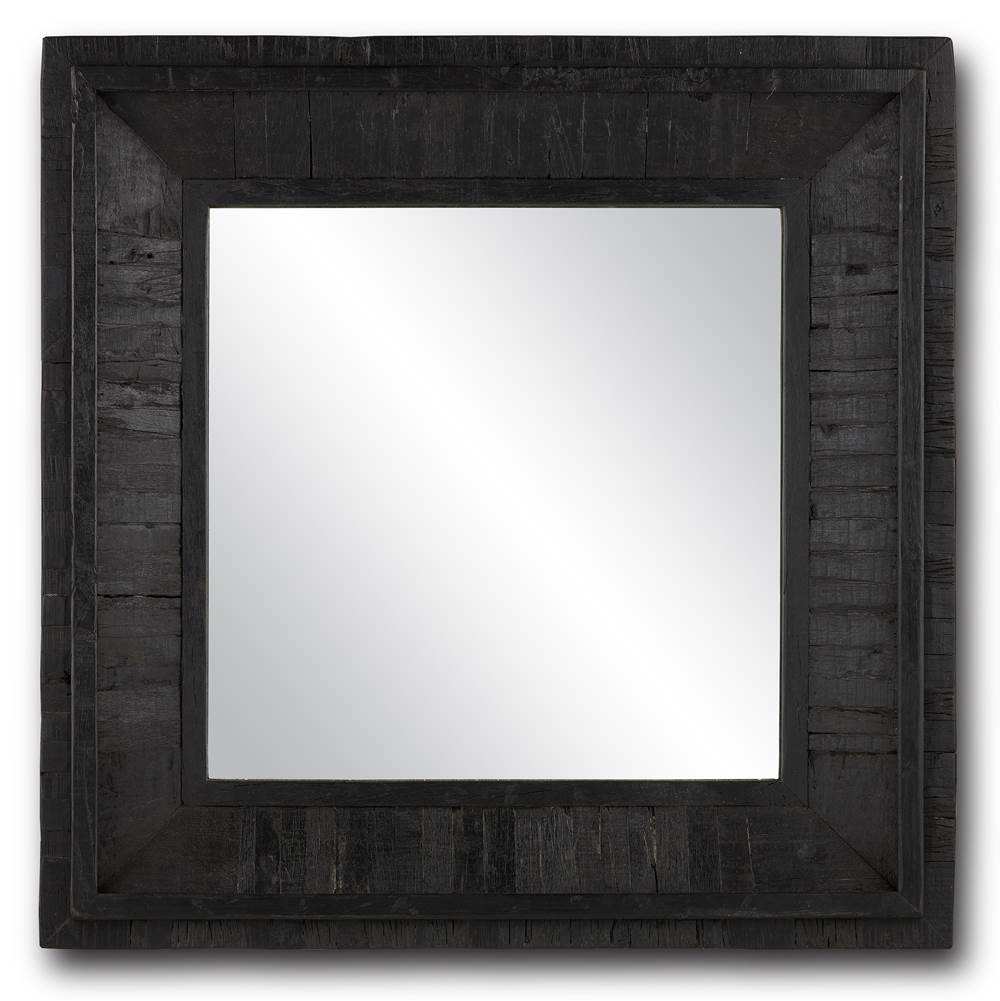 Currey And Company Kanor Black Square Mirror