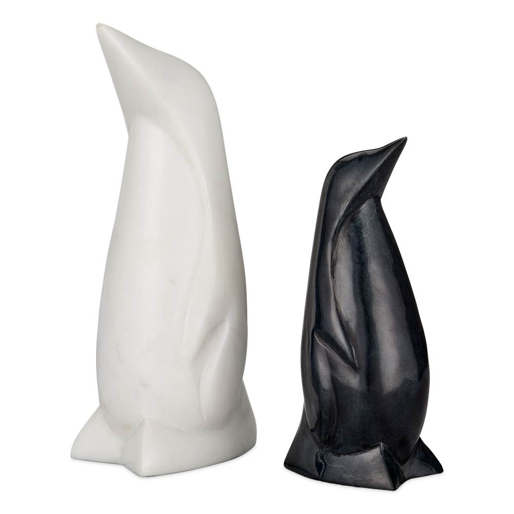 Currey And Company Black and White Penguin Set of 2