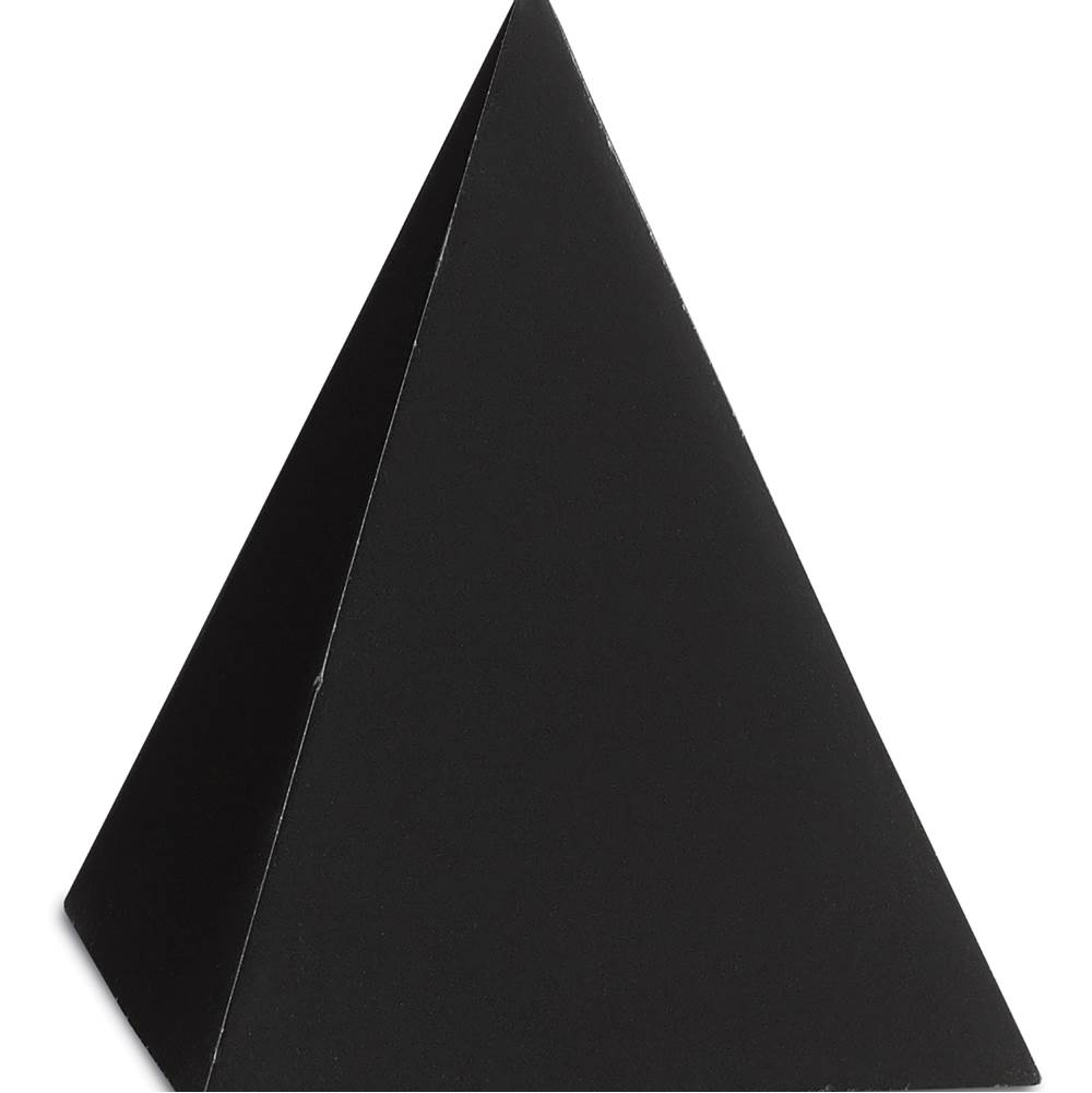 Currey And Company Black Small Concrete Pyramid