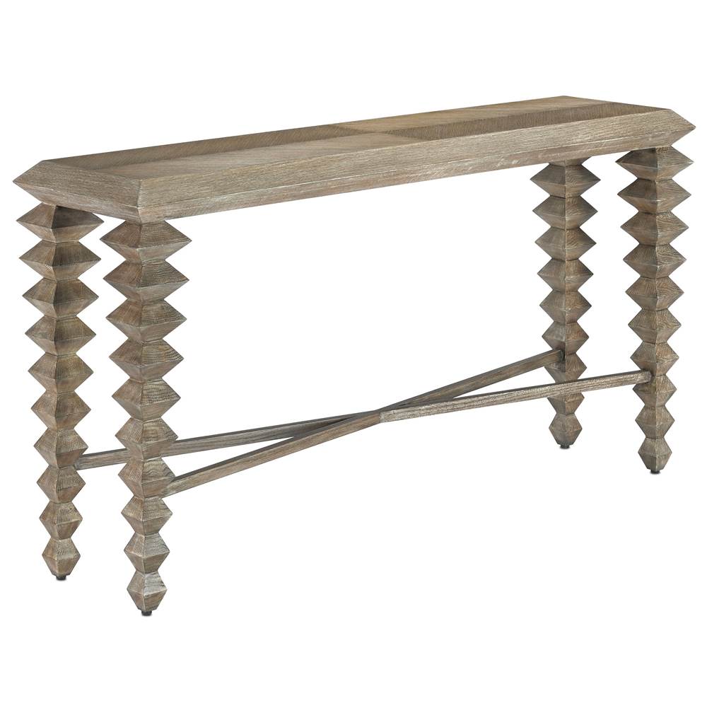 Currey And Company Saranya Light Pepper Console Table