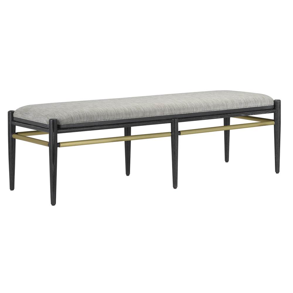 Currey And Company Visby Smoke Black Bench