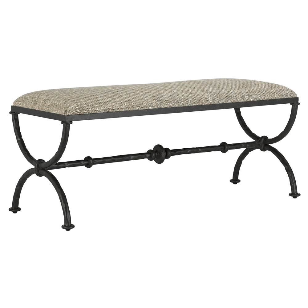 Currey And Company Agora Peppercorn Bench
