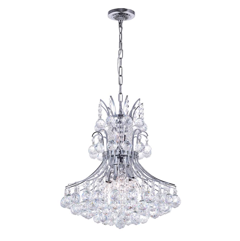 CWI Lighting Princess 8 Light Down Chandelier With Chrome Finish