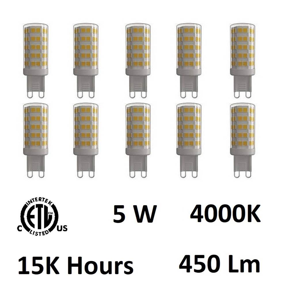 CWI Lighting Bulbs 5 Watt G9 LED Bulb 4000K (Set of 10)