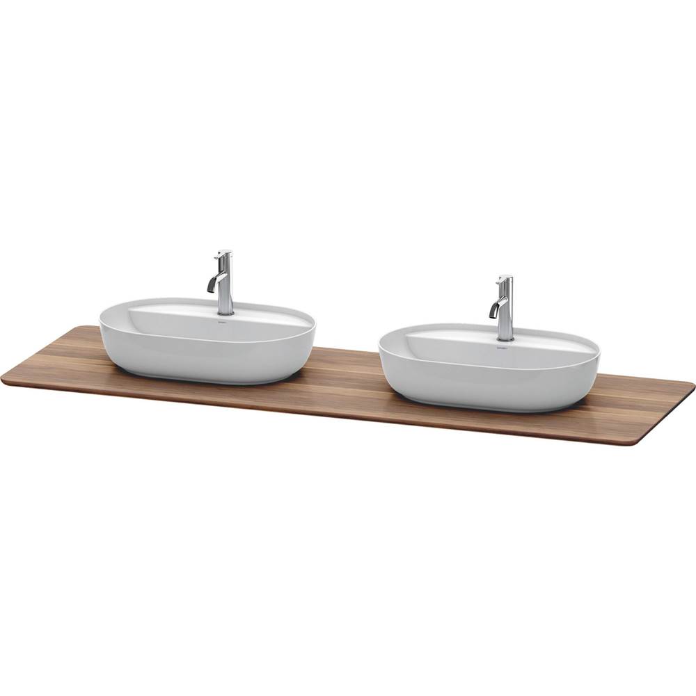 Duravit Luv Console with Two Sink Cut-Outs American Walnut