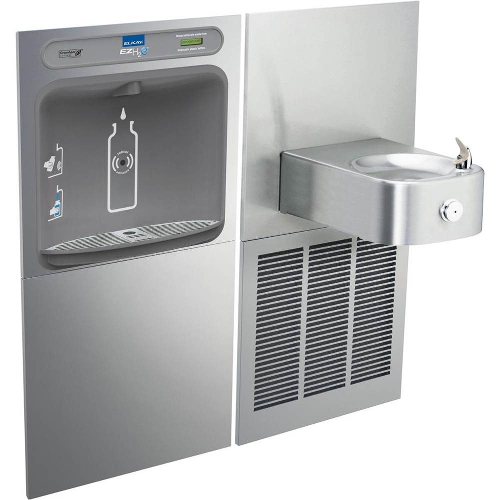 Elkay ezH2O Bottle Filling Station and Soft Sides Single Fountain, Non-Filtered Refrigerated Stainless