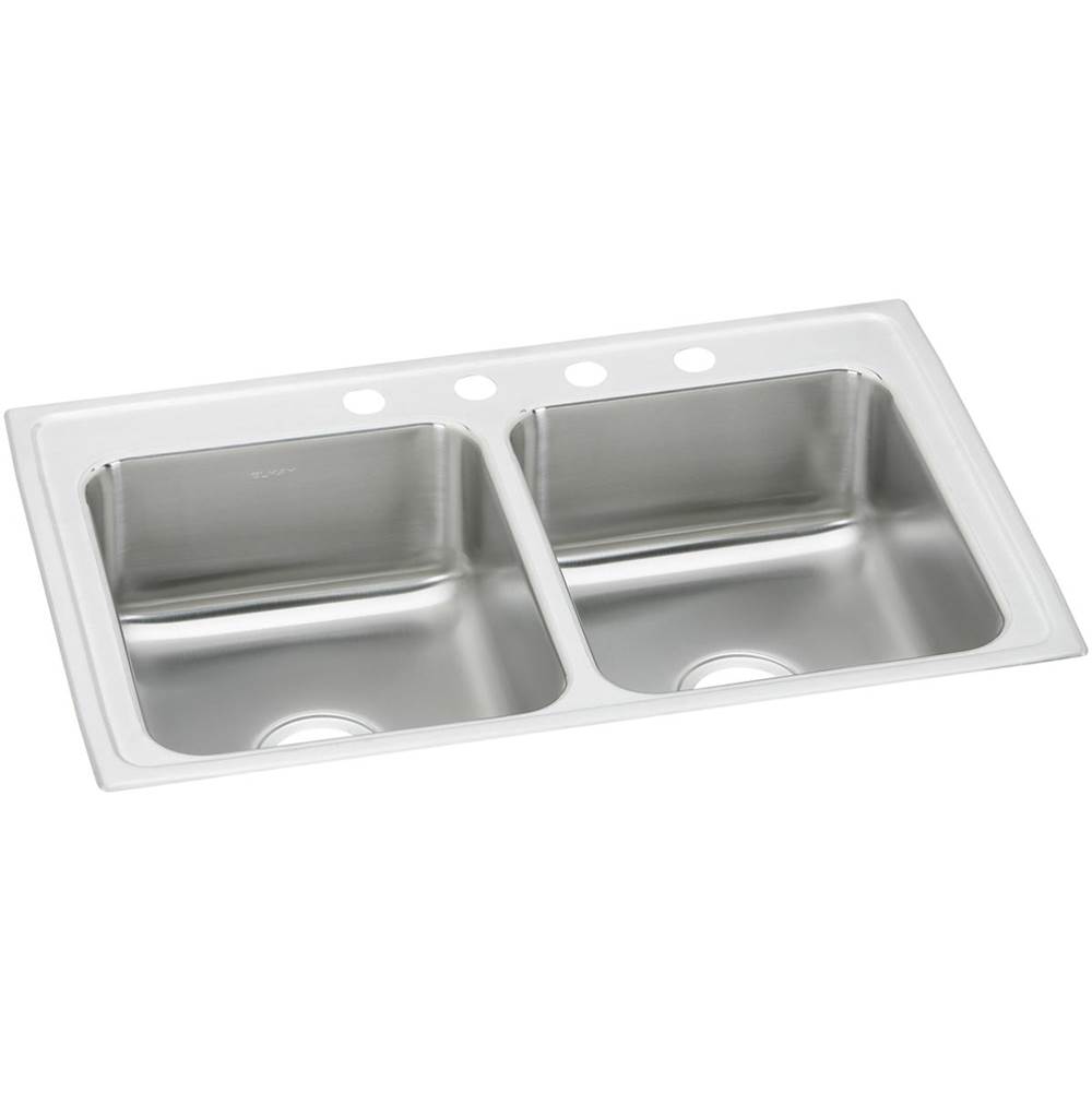 Elkay Celebrity Stainless Steel 33'' x 19-1/2'' x 7-1/8'', 1-Hole Equal Double Bowl Drop-in Sink