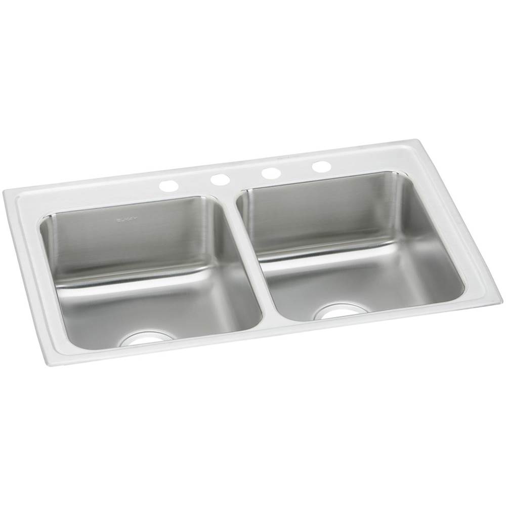 Elkay Celebrity Stainless Steel 43'' x 22'' x 7-1/8'', 3-Hole Equal Double Bowl Drop-in Sink