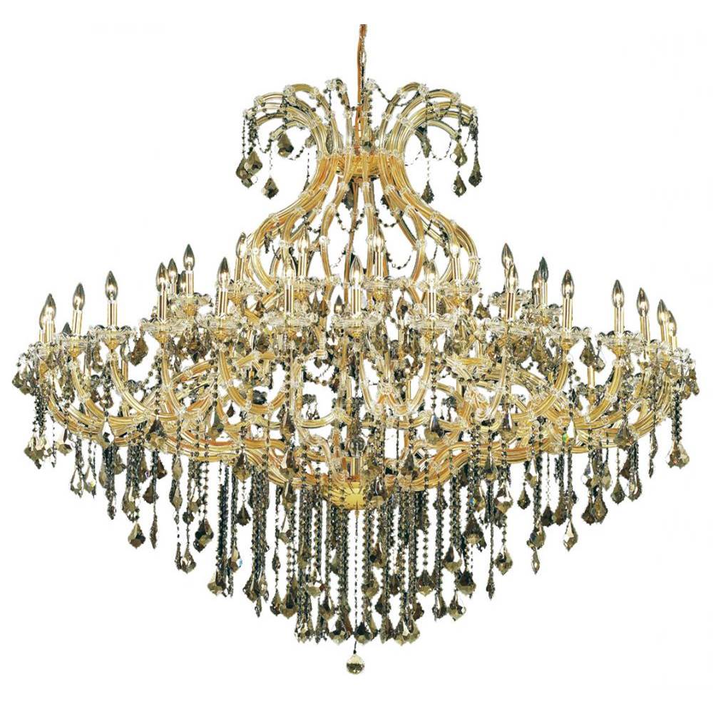 Elegant Lighting Maria Theresa 49 Light Gold Chandelier Clear Royal Cut Crystal