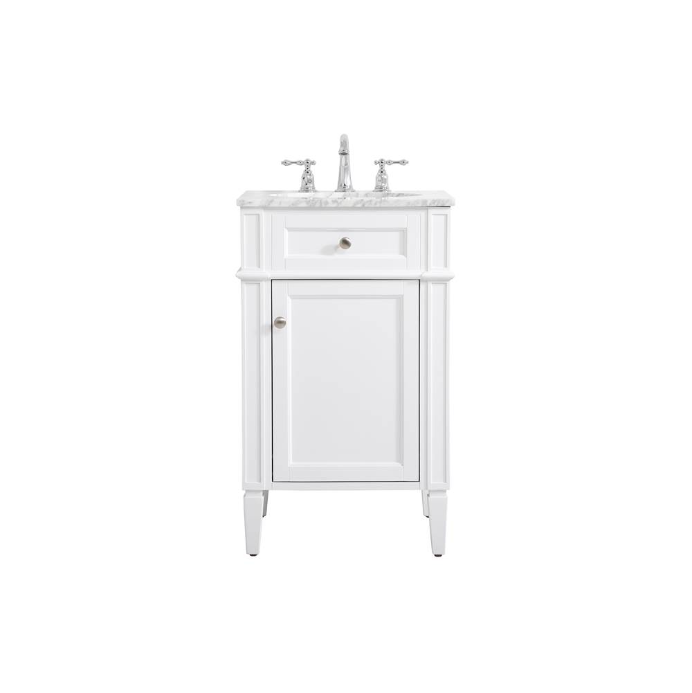 Elegant Lighting 21 Inch Single Bathroom Vanity In White